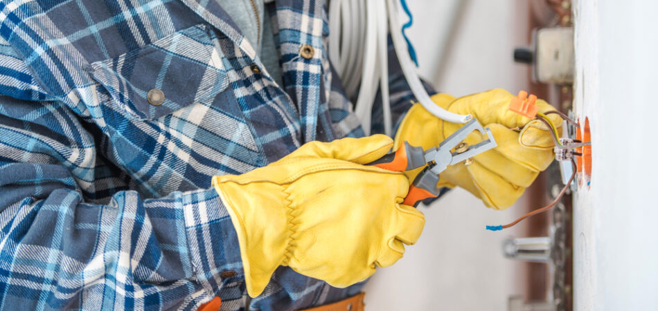 Professional,electrician,job.,installing,light,point,inside,the,apartment,wall.