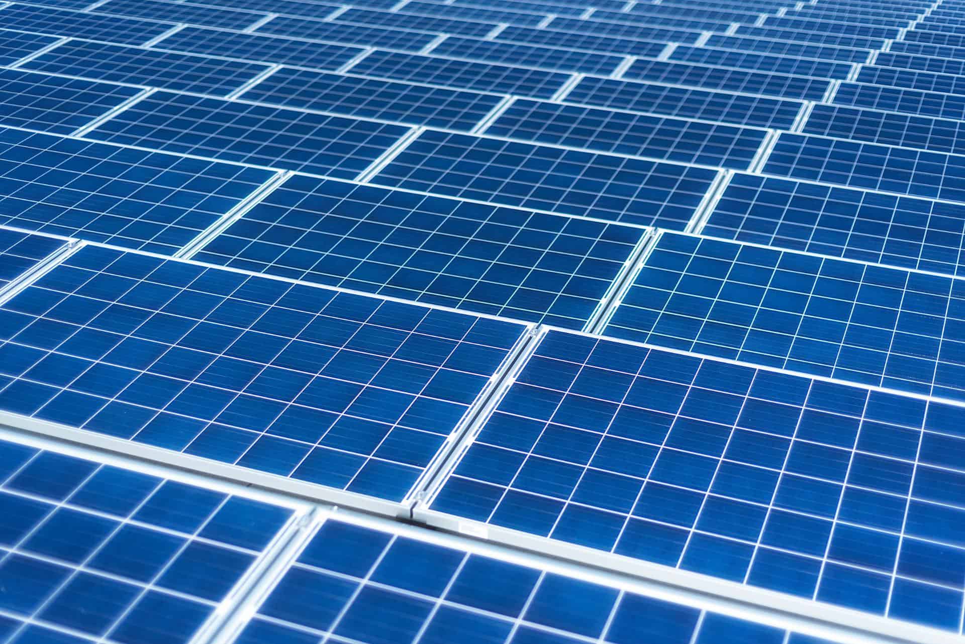 solar panels on roof